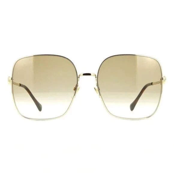 NEW GUCCI SUNGLASSES GUCCI GOLD/BROWN GRADIENT EYEWEAR main image 4